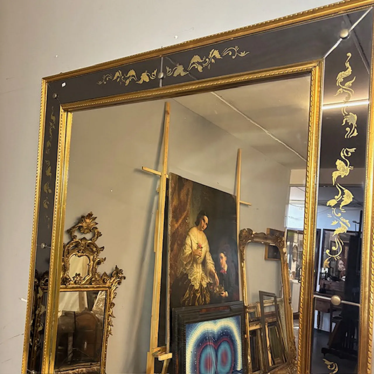 Specchio da terra/parete di Murano, anni '60 5