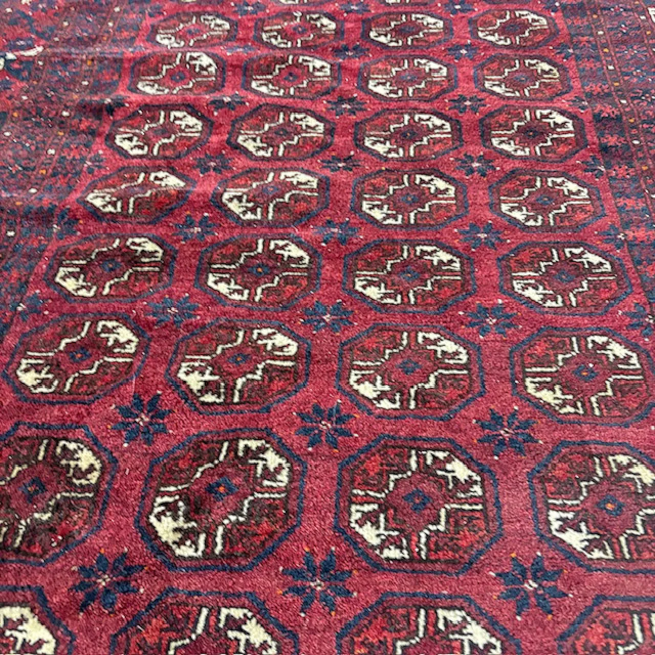 Turkmenistan Bukhara wool and silk carpet, mid-20th century 5