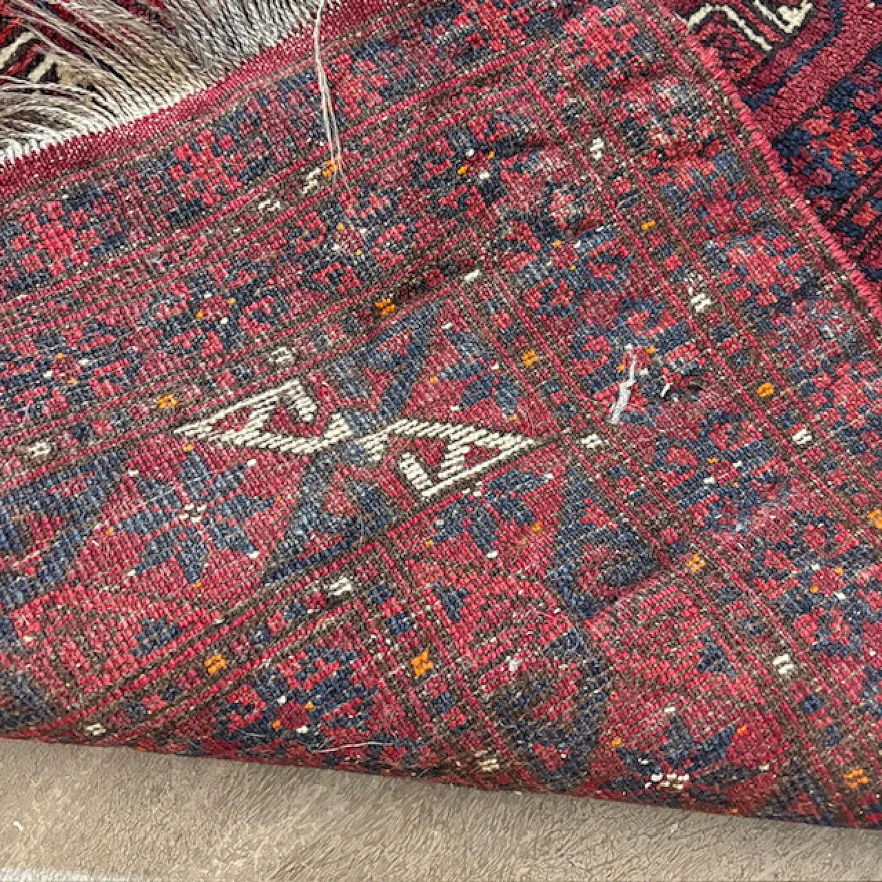 Turkmenistan Bukhara wool and silk carpet, mid-20th century 9