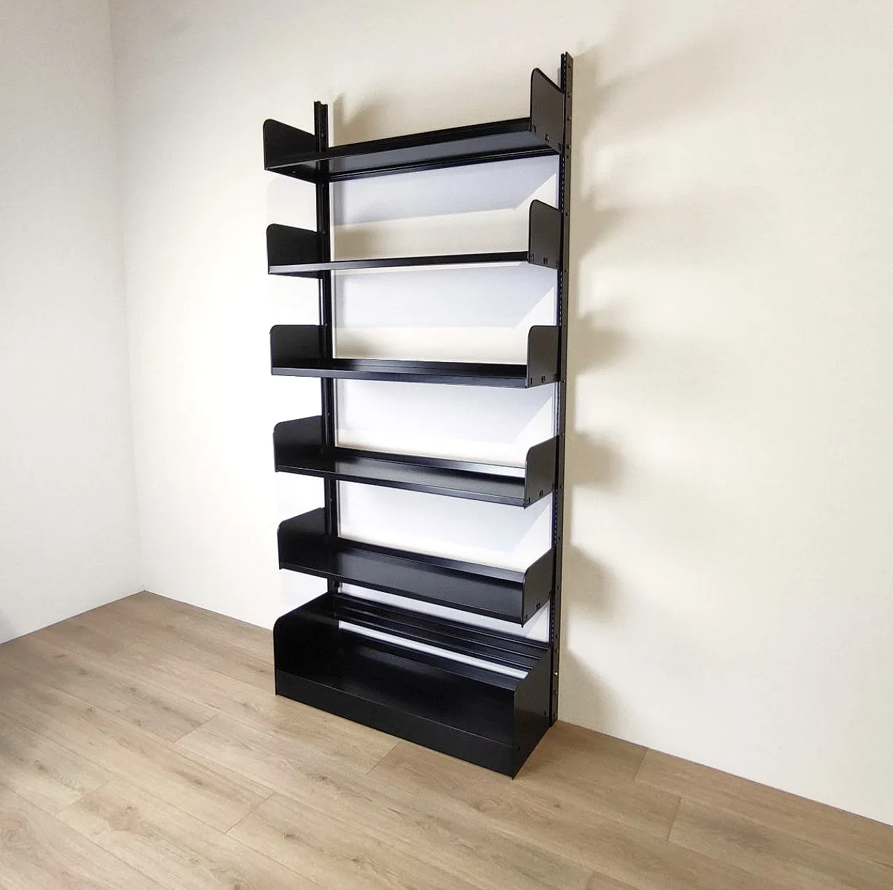 Congress bookcase by Lips Vago in black metal, 1970s 1