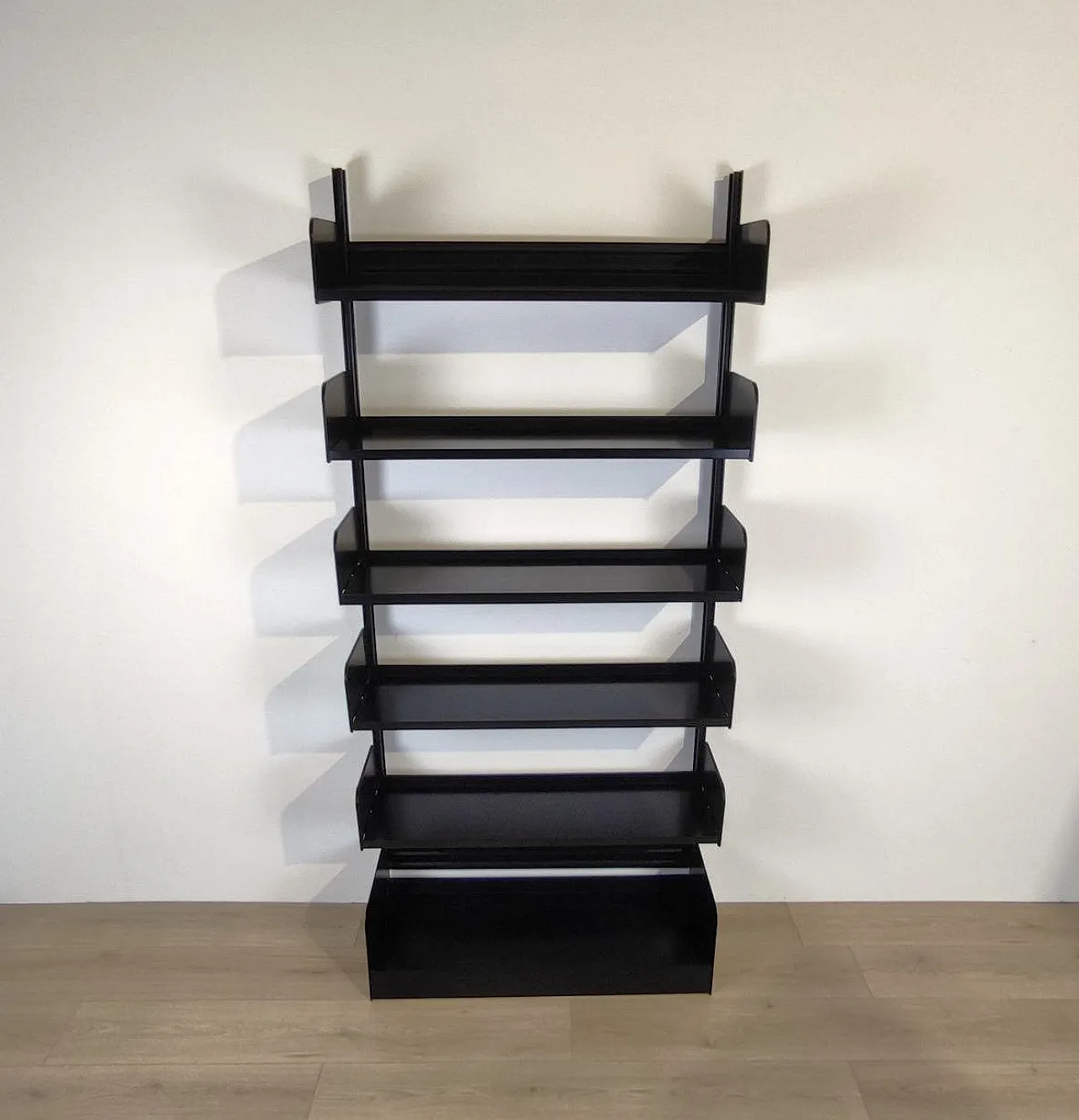 Congress bookcase by Lips Vago in black metal, 1970s 3