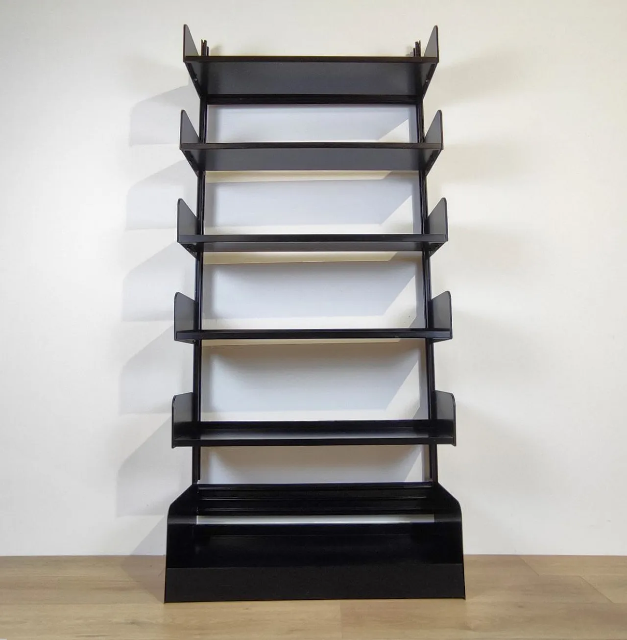 Congress bookcase by Lips Vago in black metal, 1970s 4