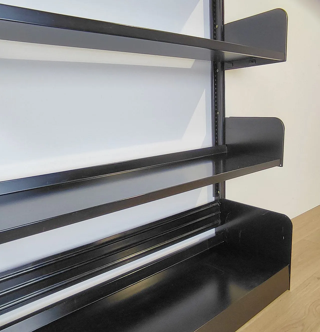 Congress bookcase by Lips Vago in black metal, 1970s 10