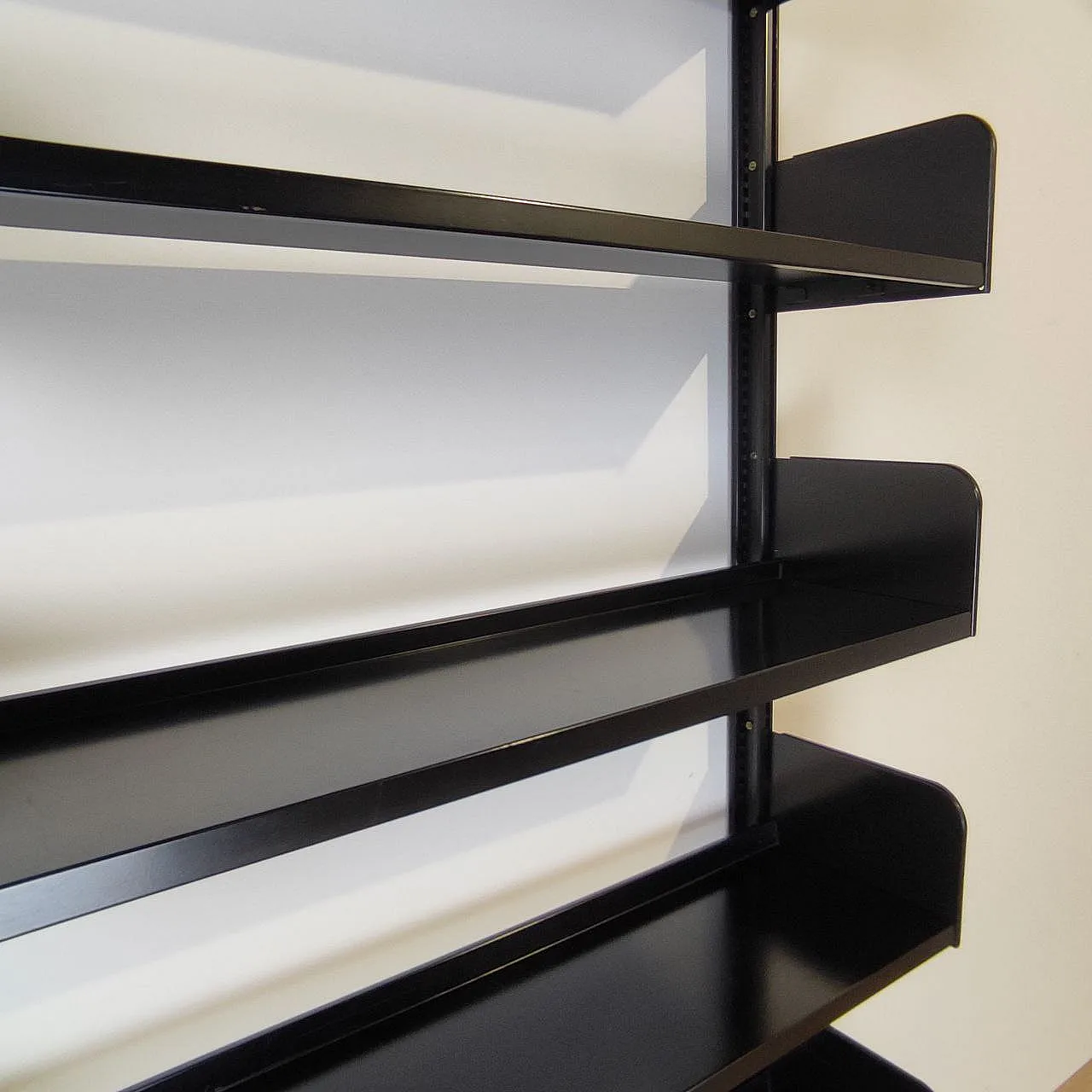Congress bookcase by Lips Vago in black metal, 1970s 11