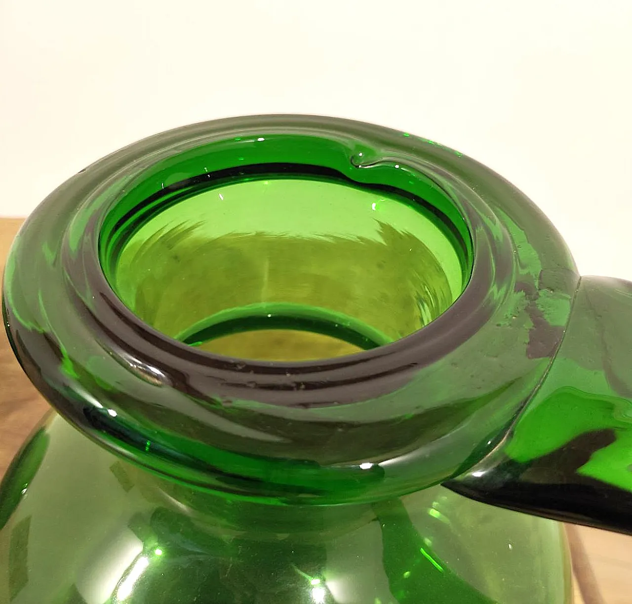 Vetrerie di Empoli, large blown glass bottle from the 1950s 6