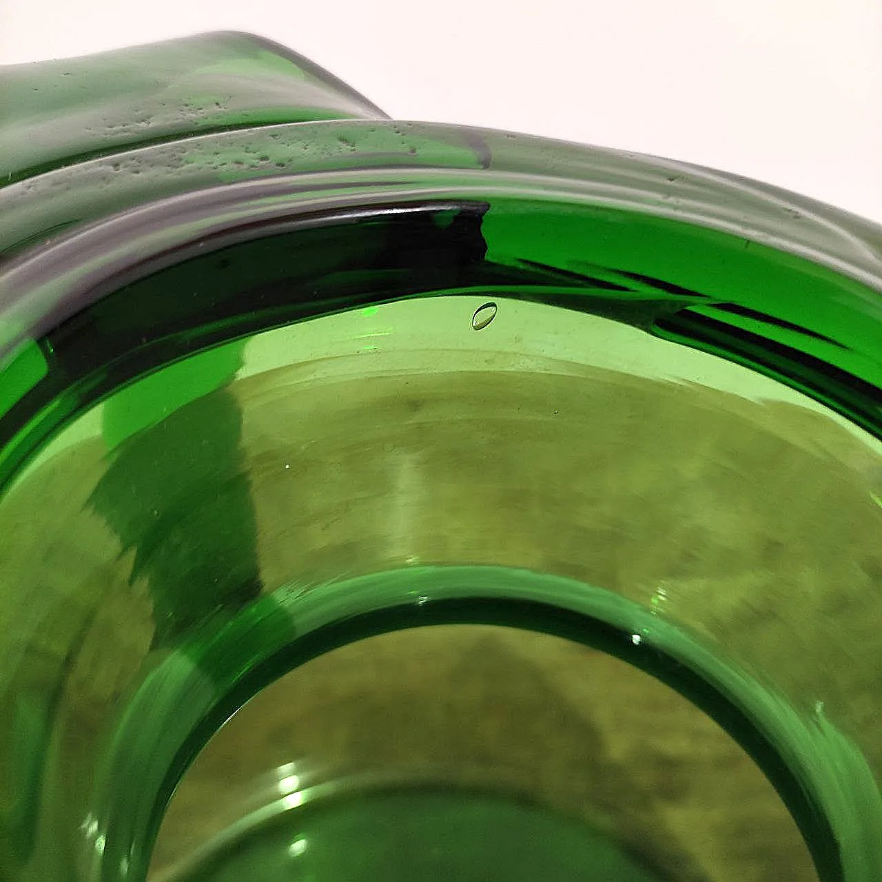 Vetrerie di Empoli, large blown glass bottle from the 1950s 9