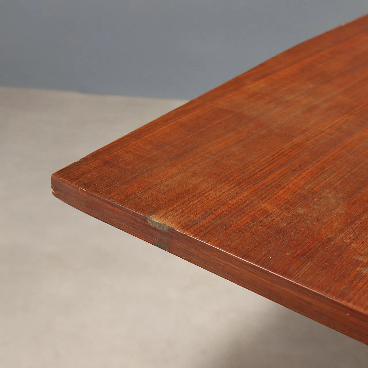 Tavolo in teak, metallo e ottone, '900 6