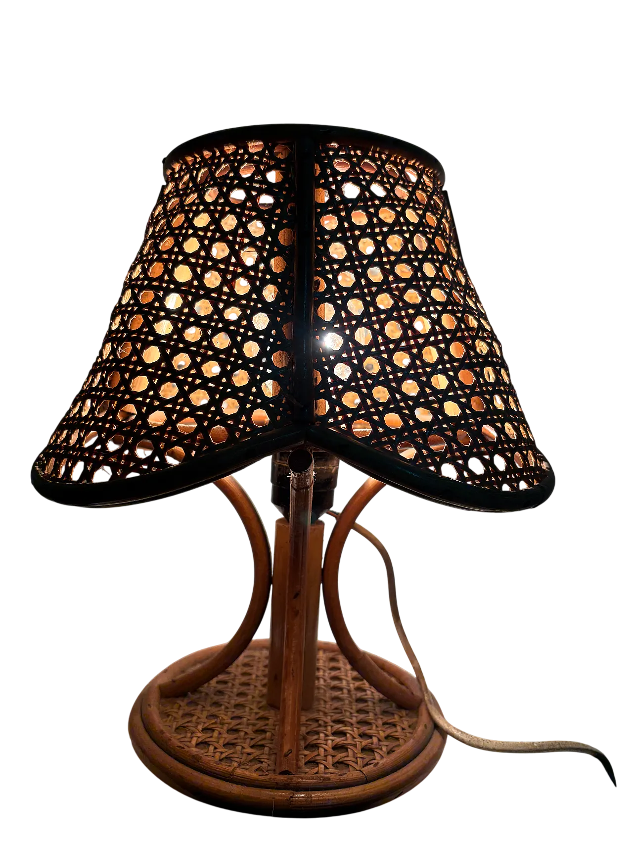 Lampada in vimini, anni '70 8