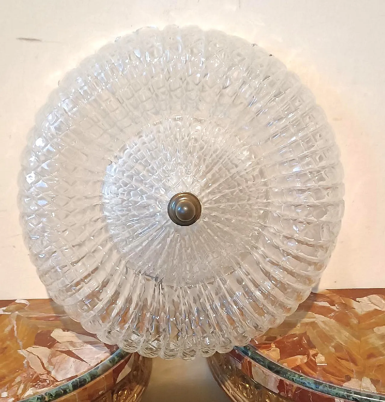 Murano glass ceiling light from Barovier and Toso, 1950s 1
