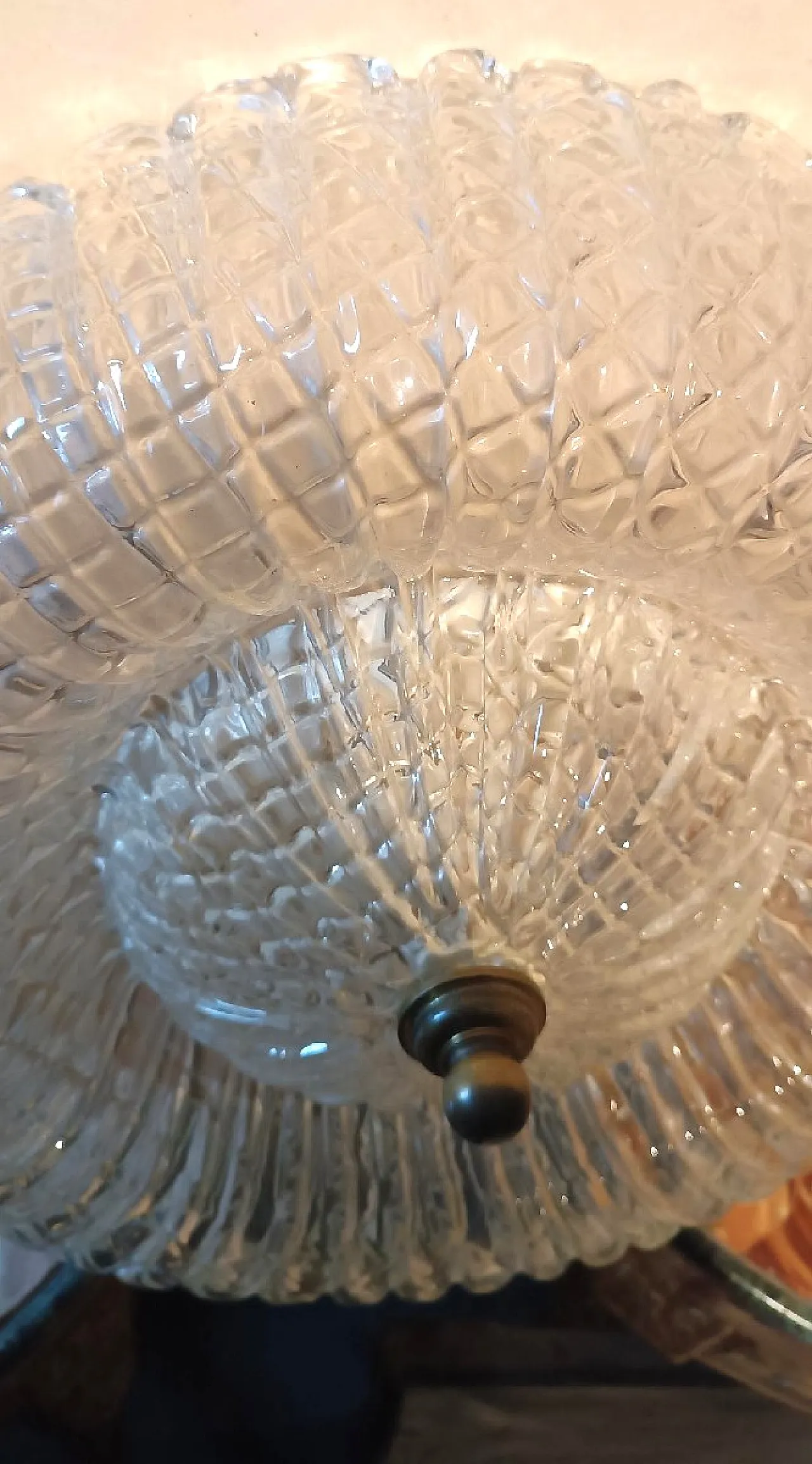Murano glass ceiling light from Barovier and Toso, 1950s 6