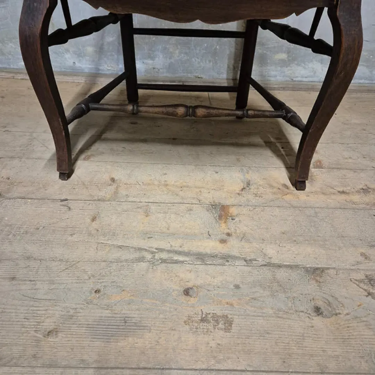 Oak armchair with woven seat, early 20th century 5