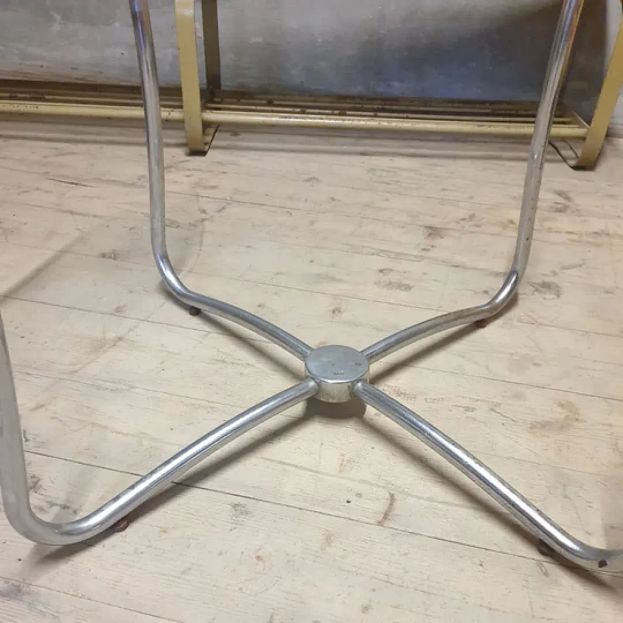 Tavolino rotondo in vetro Bauhaus, inizio '900 3