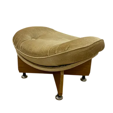 Sgabello con base scultorea in legno, anni '80