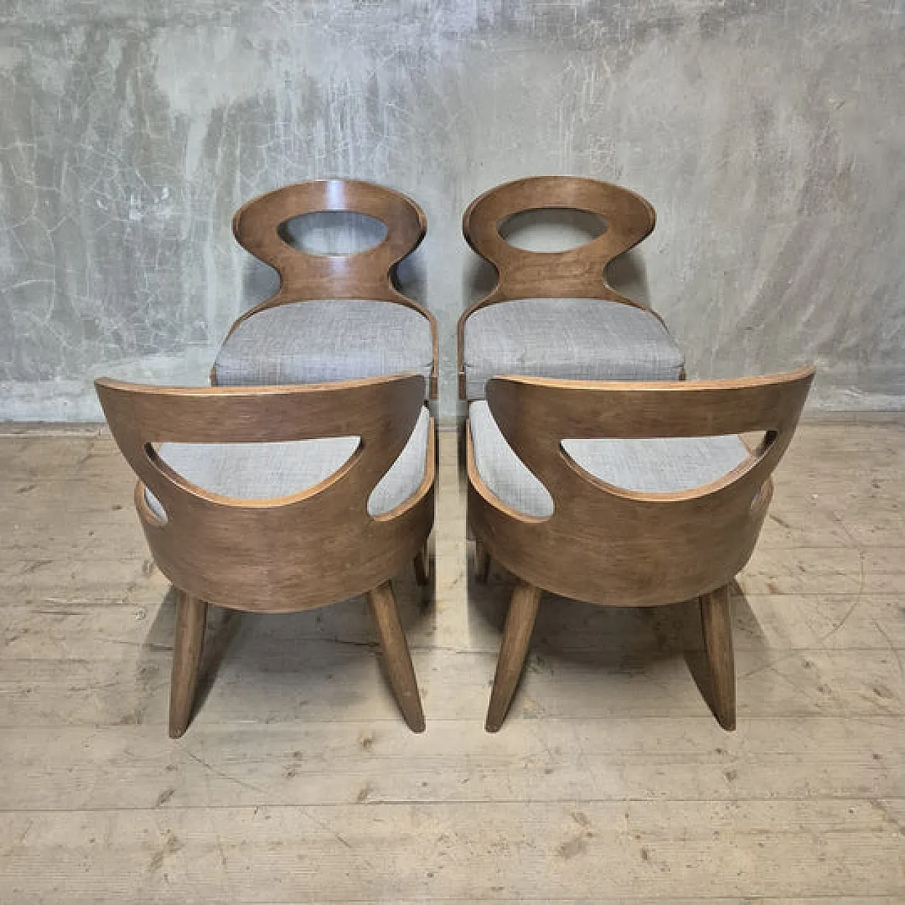 4 Mid-Century dining chairs, late 20th century 3