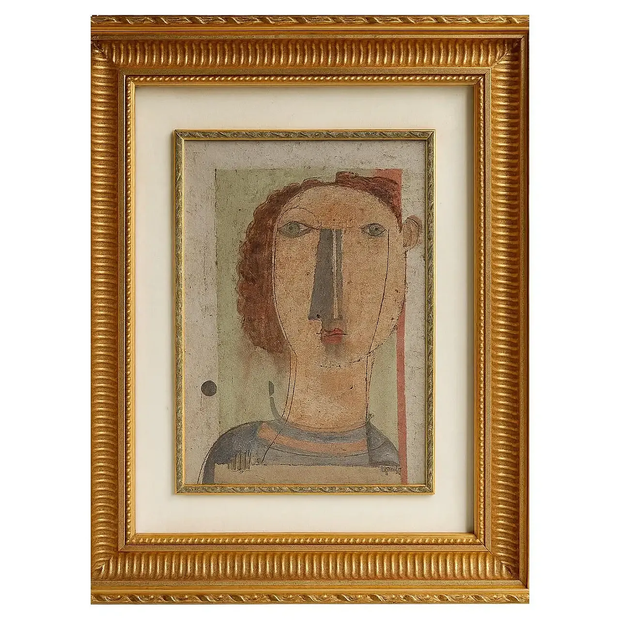 Figura alla Finestra di Antonio Mignozzi, affresco su tela, anni '70 1