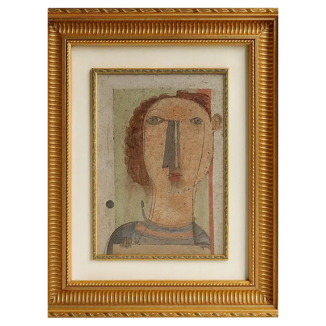 Figura alla Finestra di Antonio Mignozzi, affresco su tela, anni '70 8