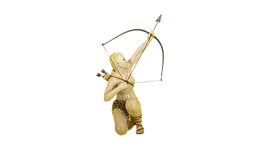 Statua raffigurante Diana cacciatrice con arco e freccia, anni '40