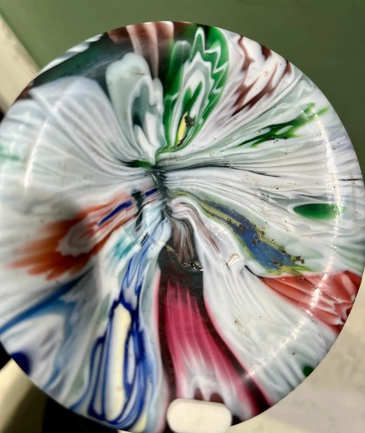 Vaso in vetro a tessere millefiori dei Fratelli Toso, primo '900 3