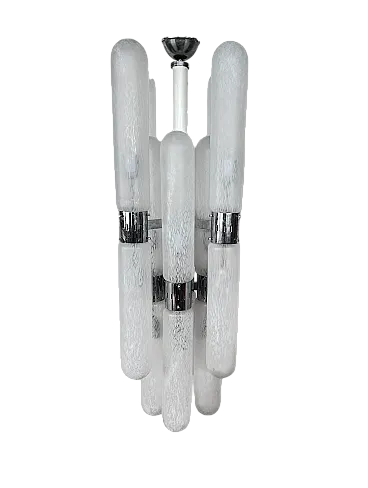 Lampadario in vetro di Murano di Aldo Nason per Mazzega, anni '70