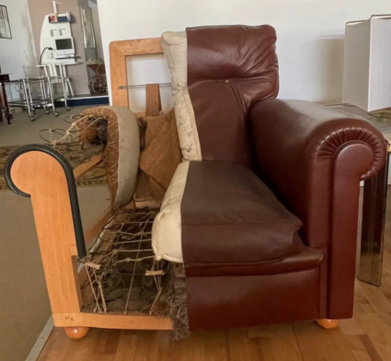 Demonstration Edoardo armchair by Poltrona Frau, 90s 2