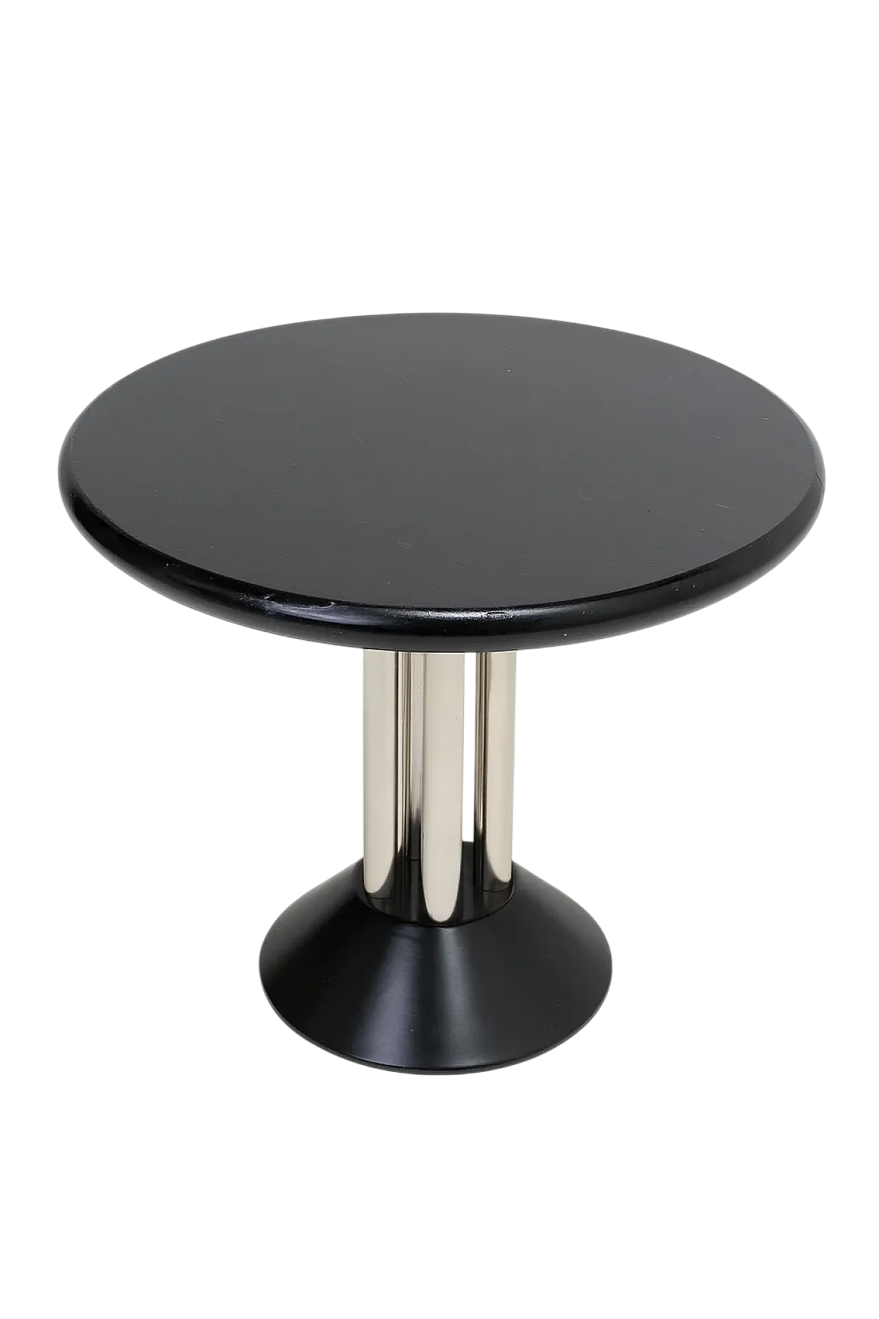 Tavolino laterale con base cromata, fine '900 3