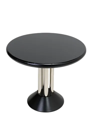 Tavolino laterale con base cromata, fine '900