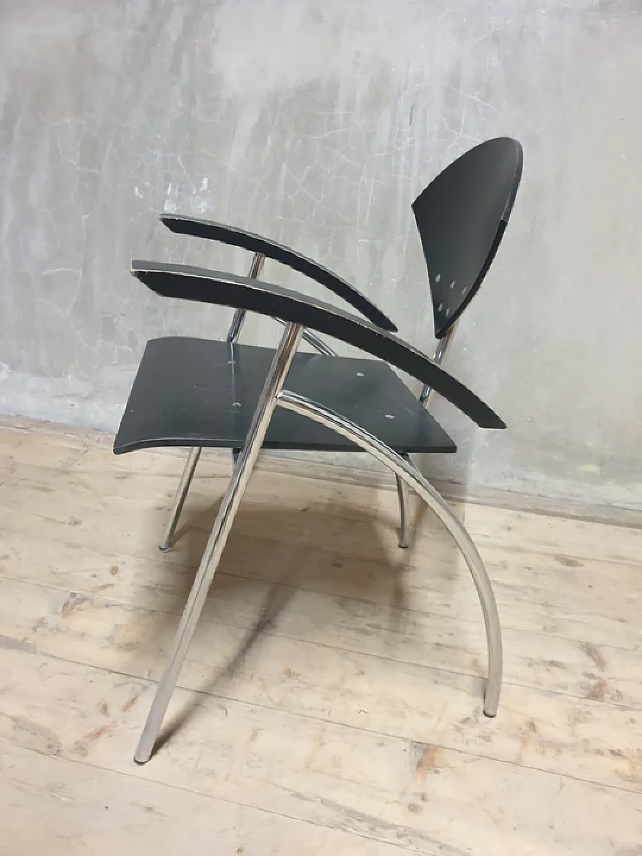 Postmodern armchair, Stol Kamnik style, 1990s 3