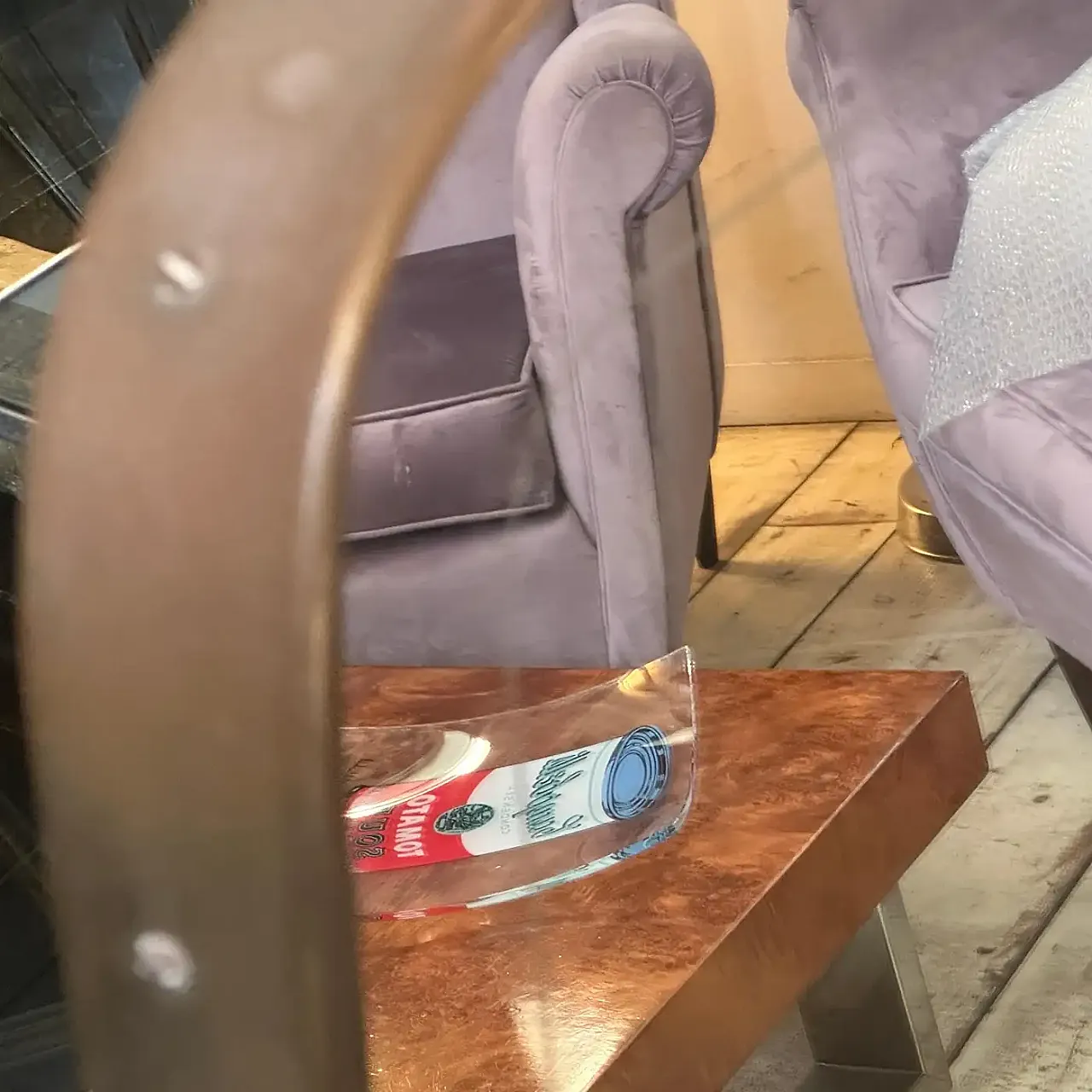 Brass and etched glass wall in Gio Ponti style, 1950s 7