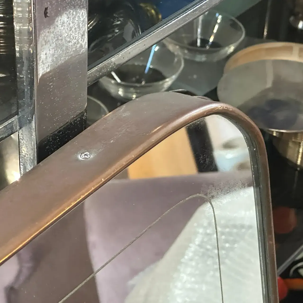 Brass and etched glass wall in Gio Ponti style, 1950s 9