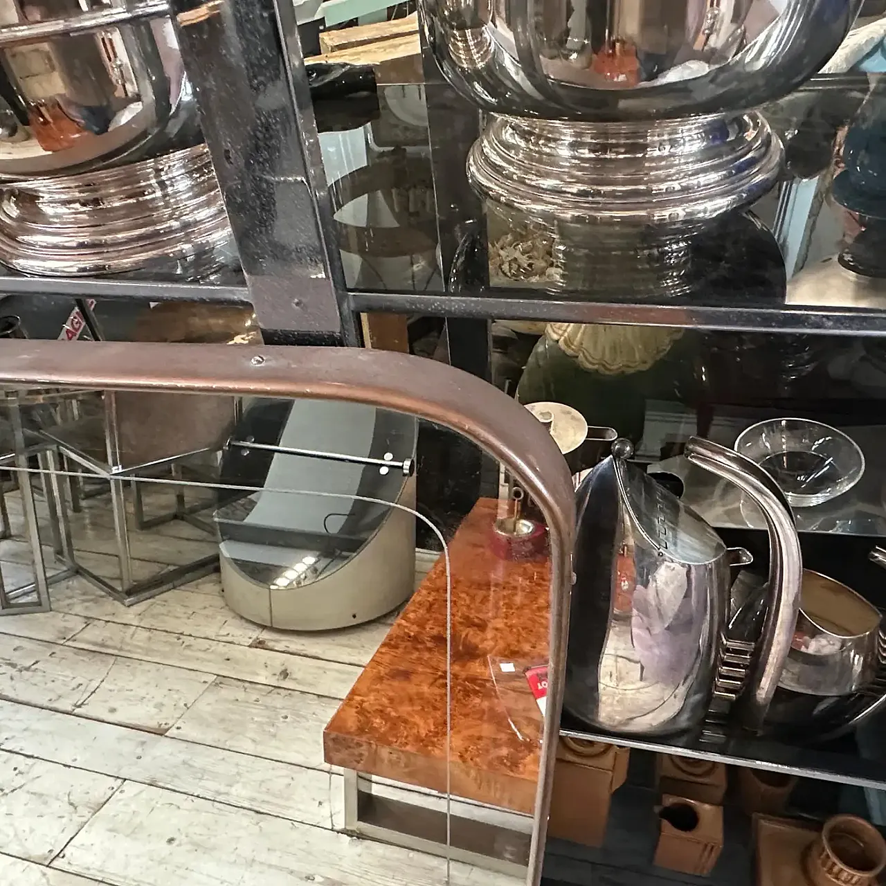 Brass and etched glass wall in Gio Ponti style, 1950s 13