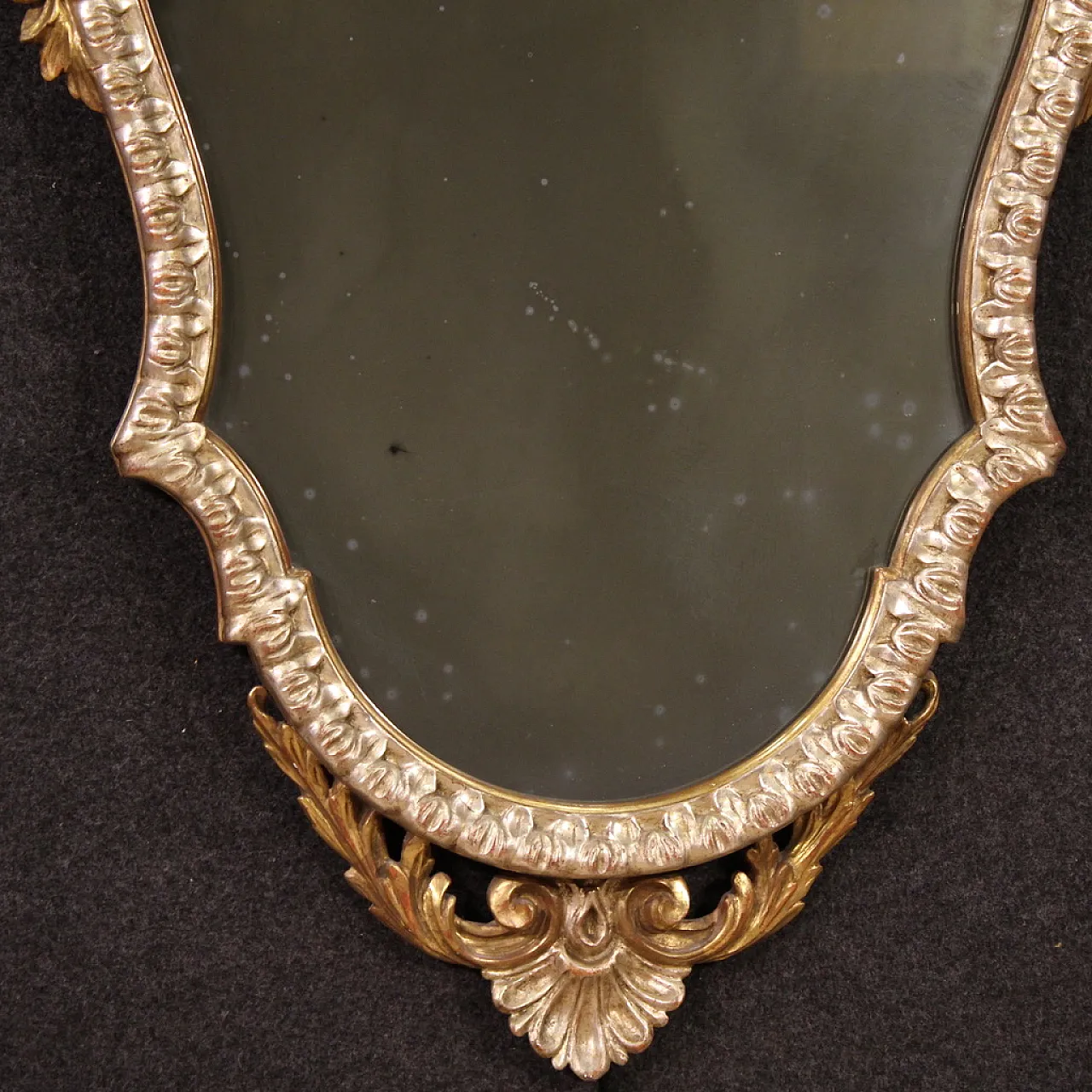 Specchiera italiana dorata in stile Luigi XV, '900 4