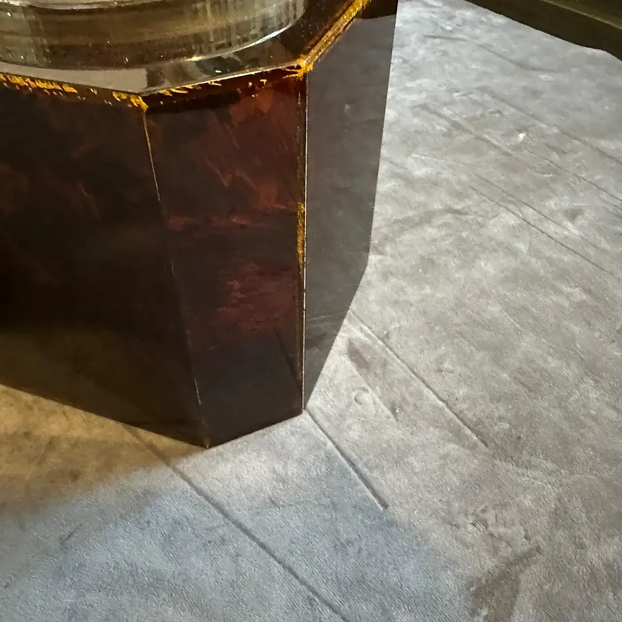 Secchiello per il ghiaccio in lucite finto tartarugato, anni '70 10