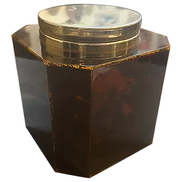 Faux Tortoiseshell lucite ice bucket, 1970s