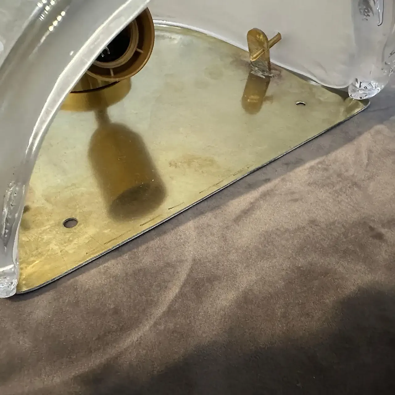 Coppia di applique da parete in vetro di Murano e ottone, anni '90 7