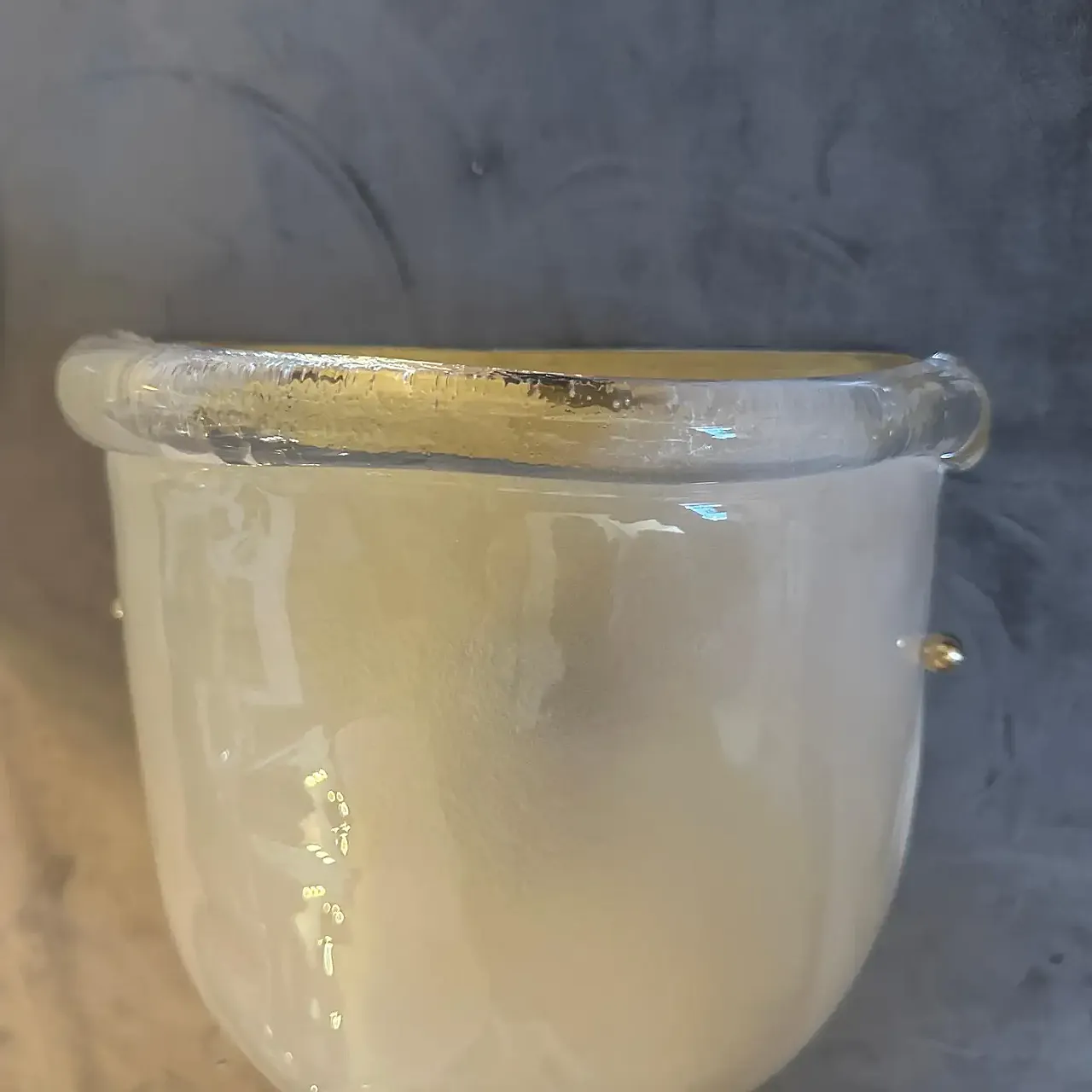 Coppia di applique da parete in vetro di Murano e ottone, anni '90 8