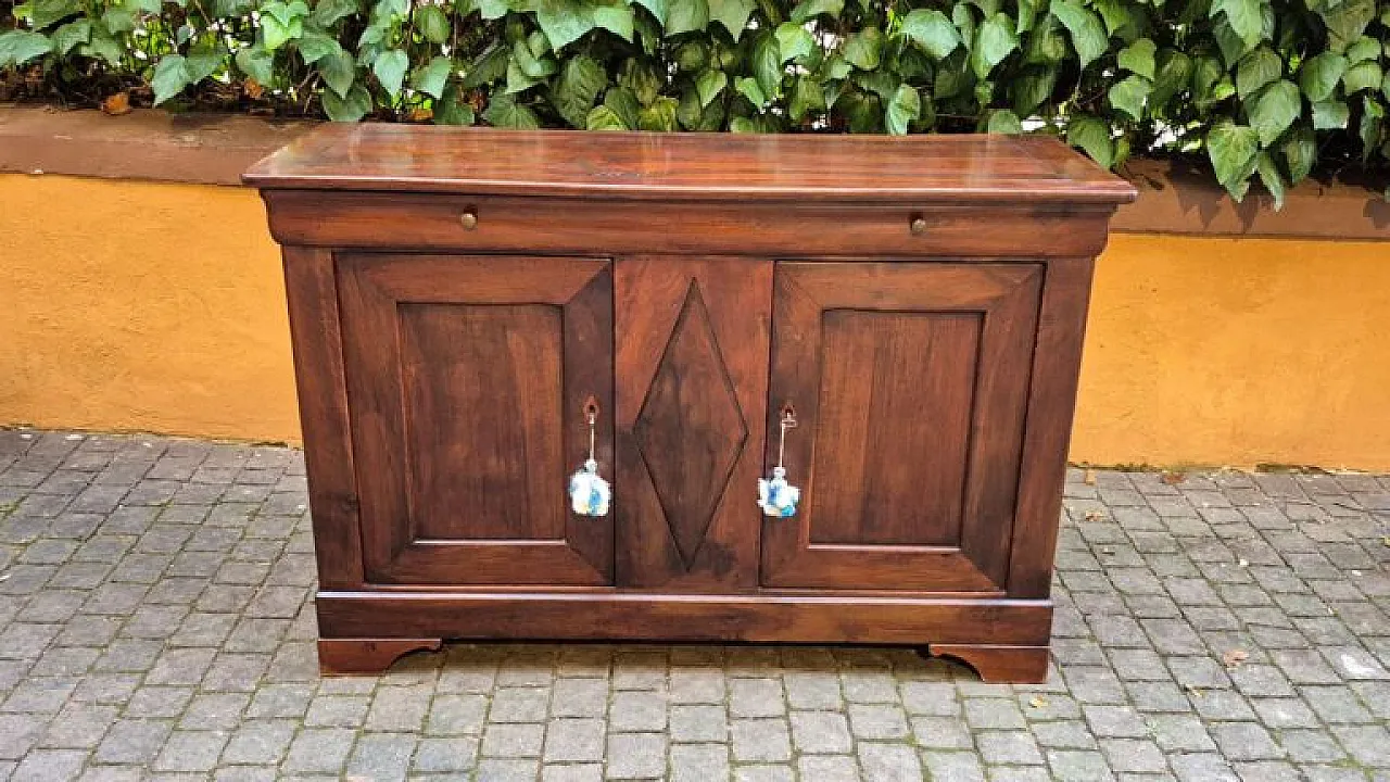 Louis Philippe capuchin servant sideboard in walnut, 19th century 1