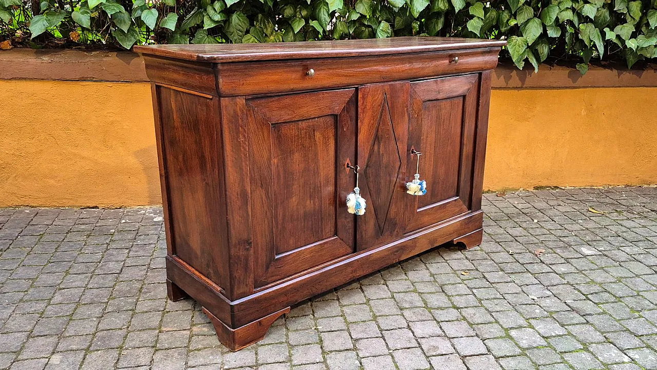 Louis Philippe capuchin servant sideboard in walnut, 19th century 3