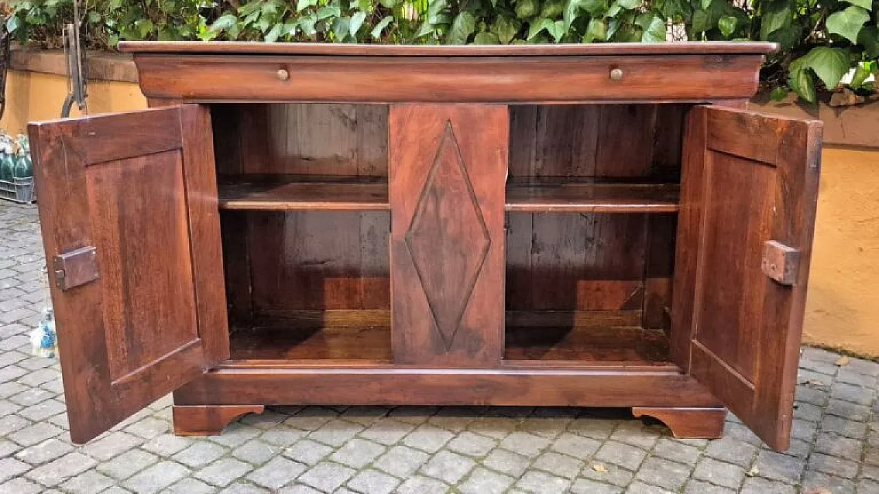 Louis Philippe capuchin servant sideboard in walnut, 19th century 5