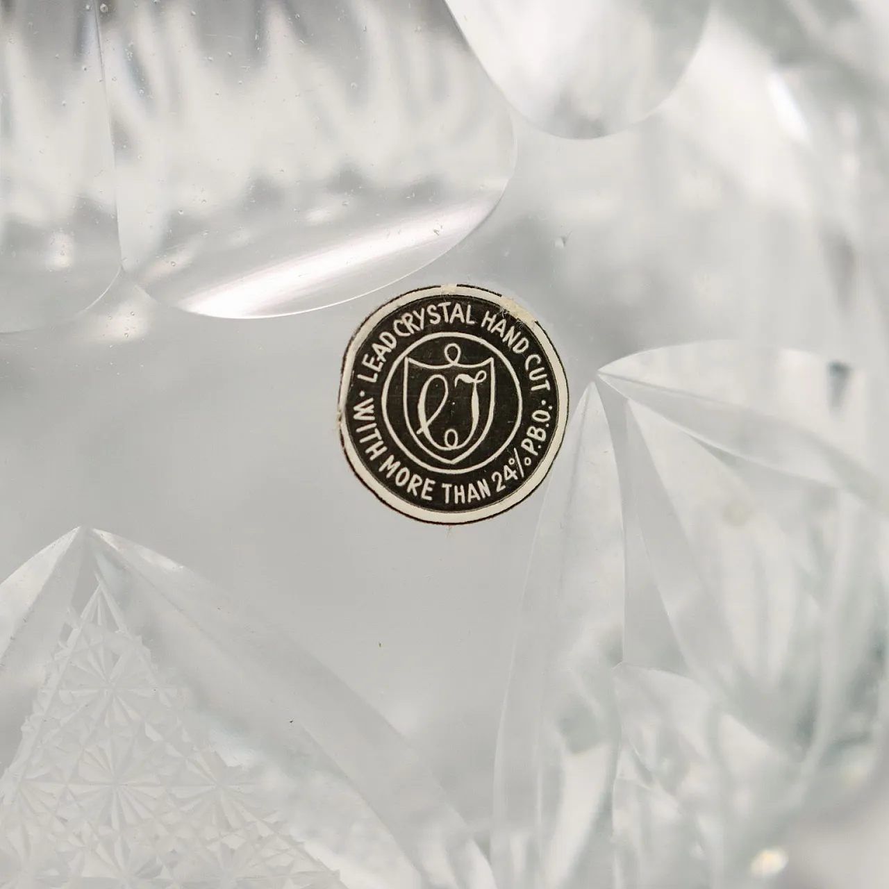 Servizio di vetreria in cristallo al piombo molato a mano, '900 5