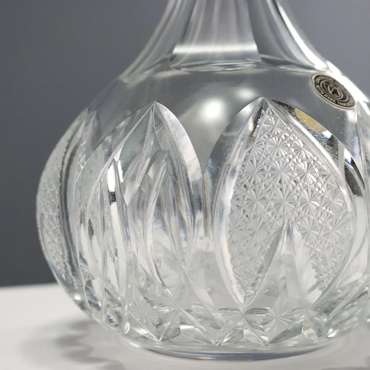 Servizio di vetreria in cristallo al piombo molato a mano, '900 7