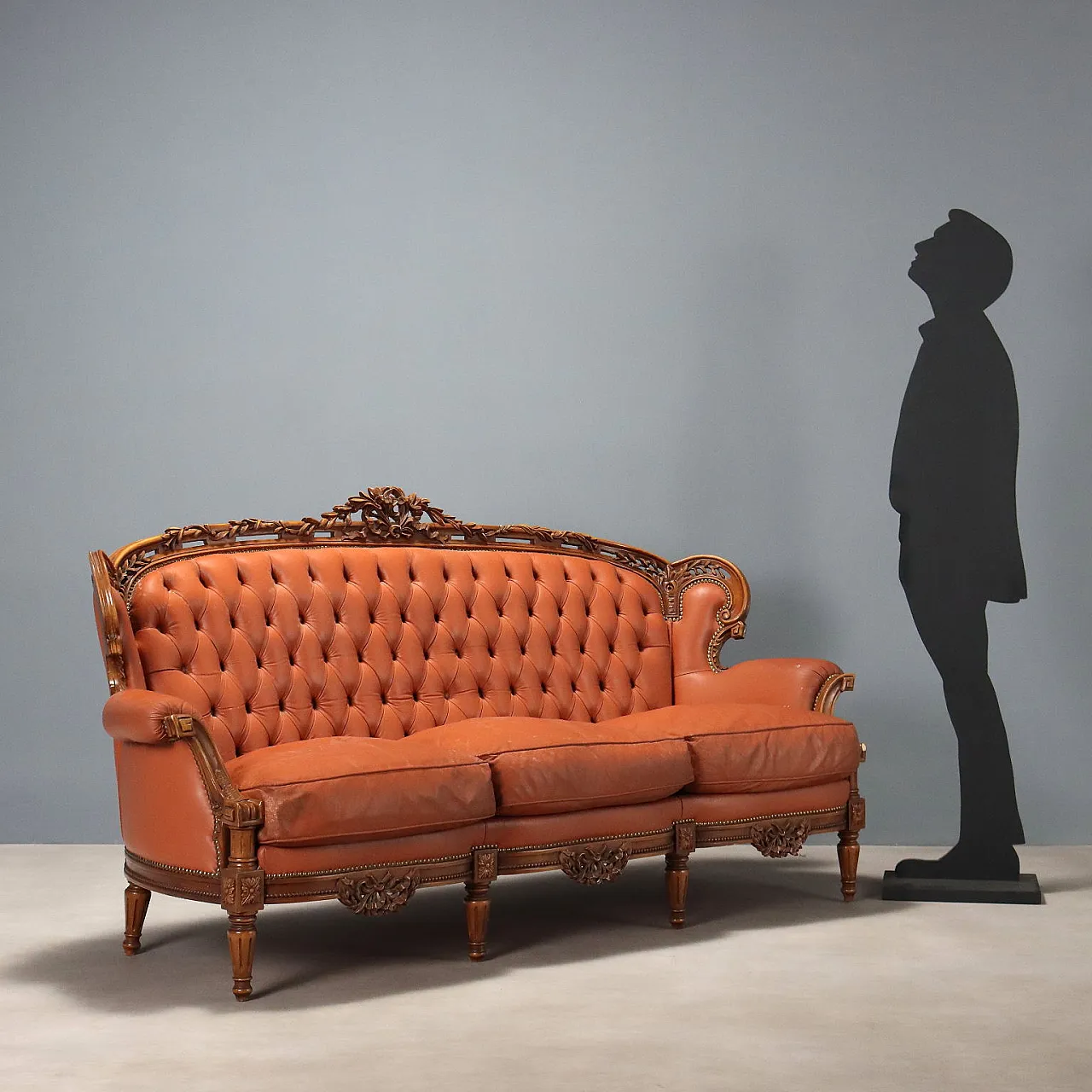 Divano in noce in stile neoclassico, '900 3