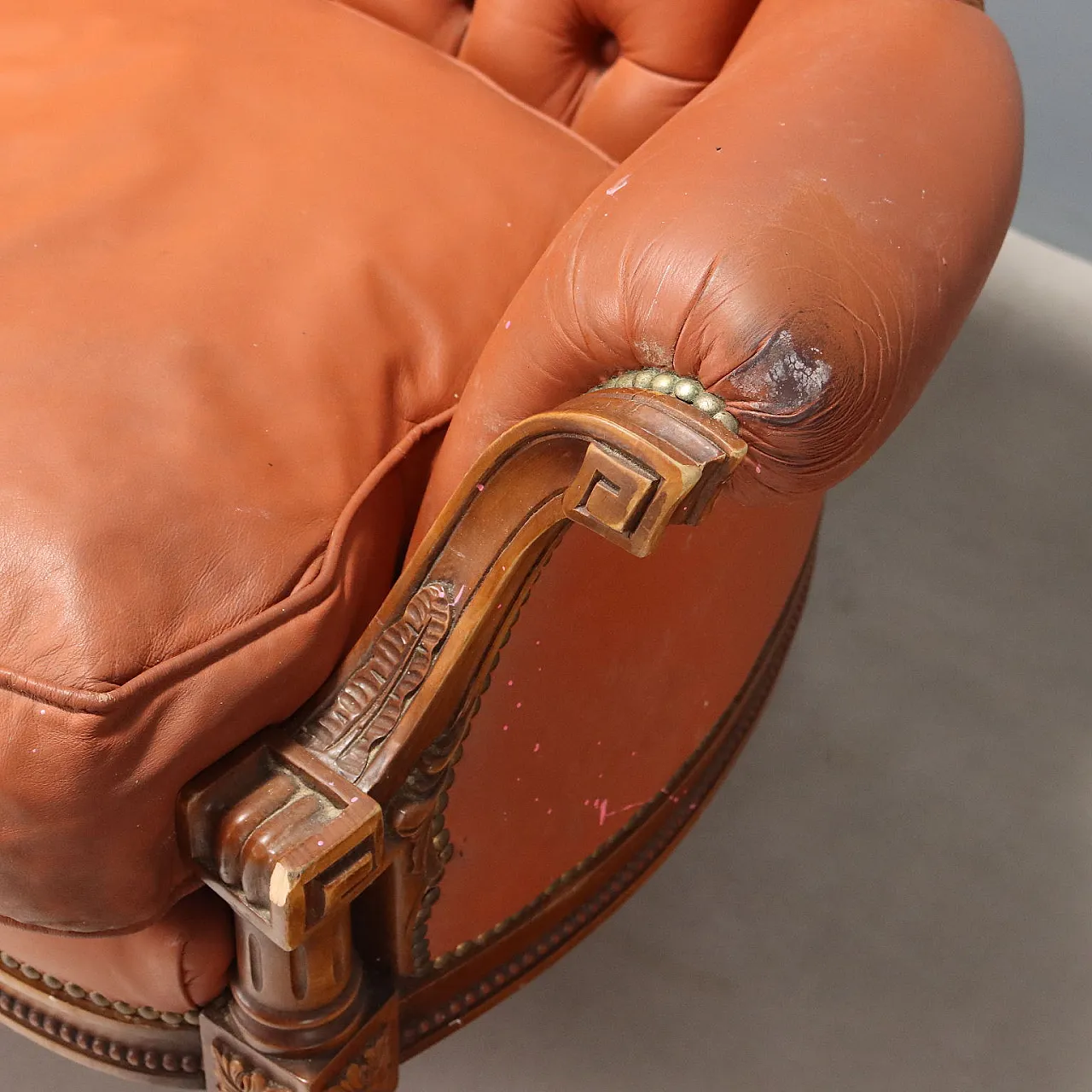 Divano in noce in stile neoclassico, '900 7