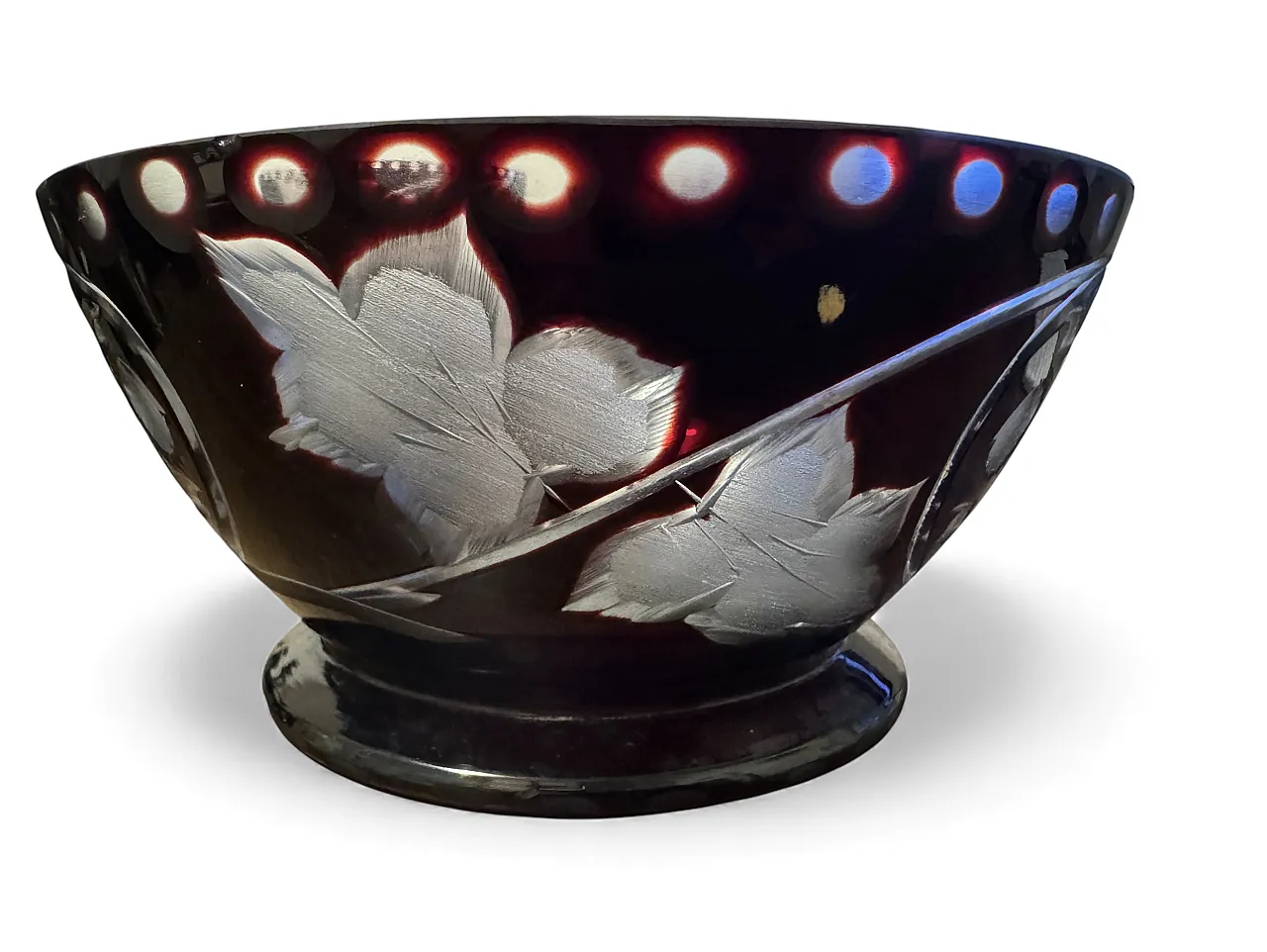 Set insalatiera cristallo di Bohemia, anni '60 1