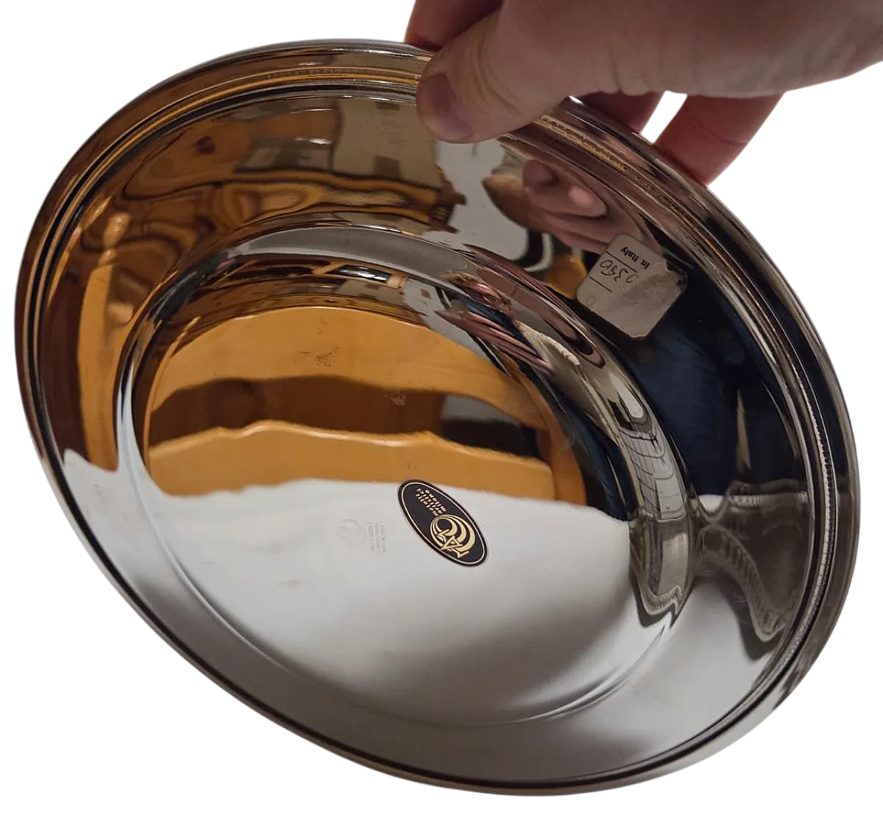 Table center plate covered in 1000/1000 silver, grey, MAM, 1970 4