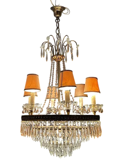 Lampadario in vetro di Murano, Italia, anni '50