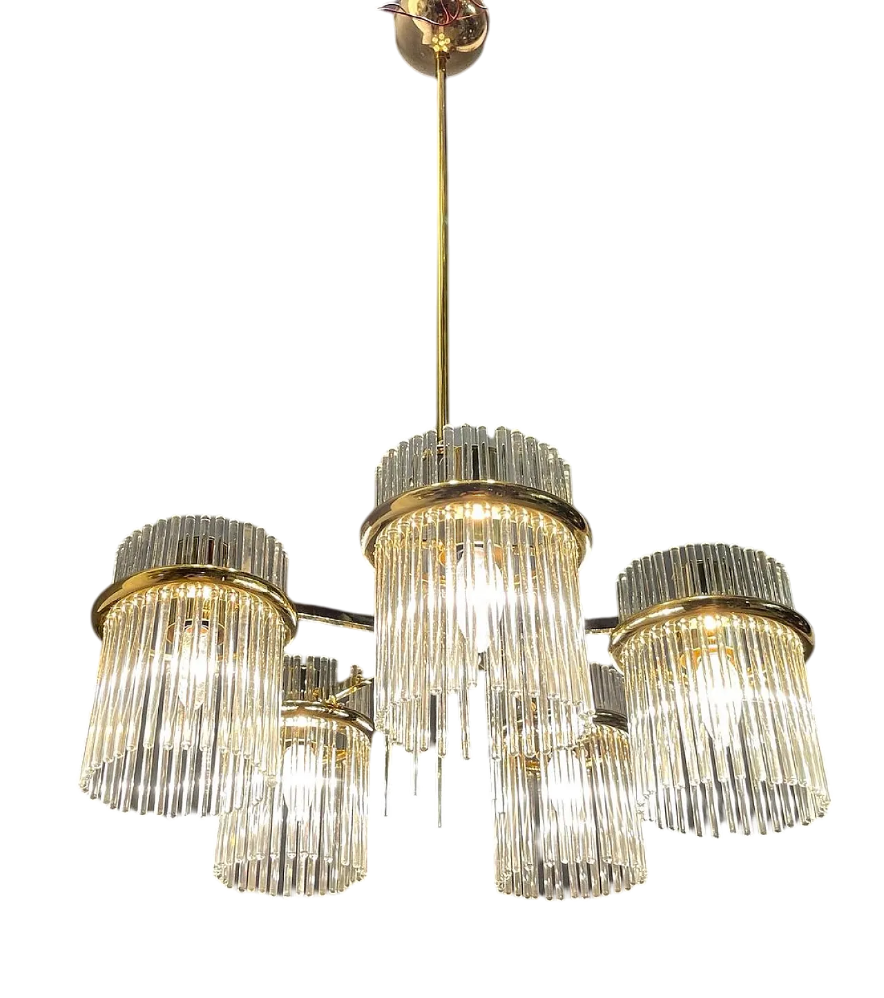 Mid-Century Italian Murano glass chandelier, 1980s 11