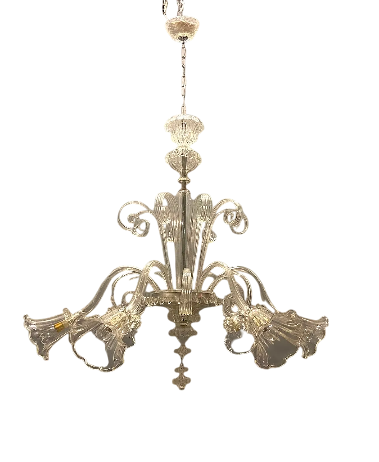 Large Murano glass chandelier, Venice, 1960s 13