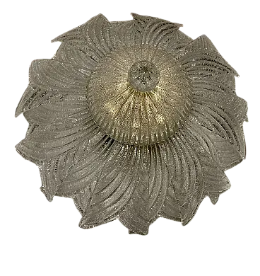 Lampada ad incasso grande in vetro di Murano, anni '60