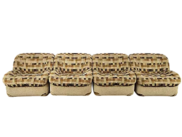 Poltrone modulari in stoffa, anni '70