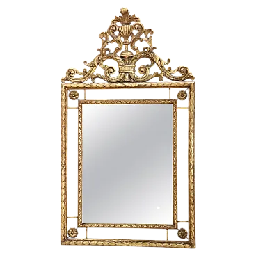 Wall mirror in gilded wood, early 1900s